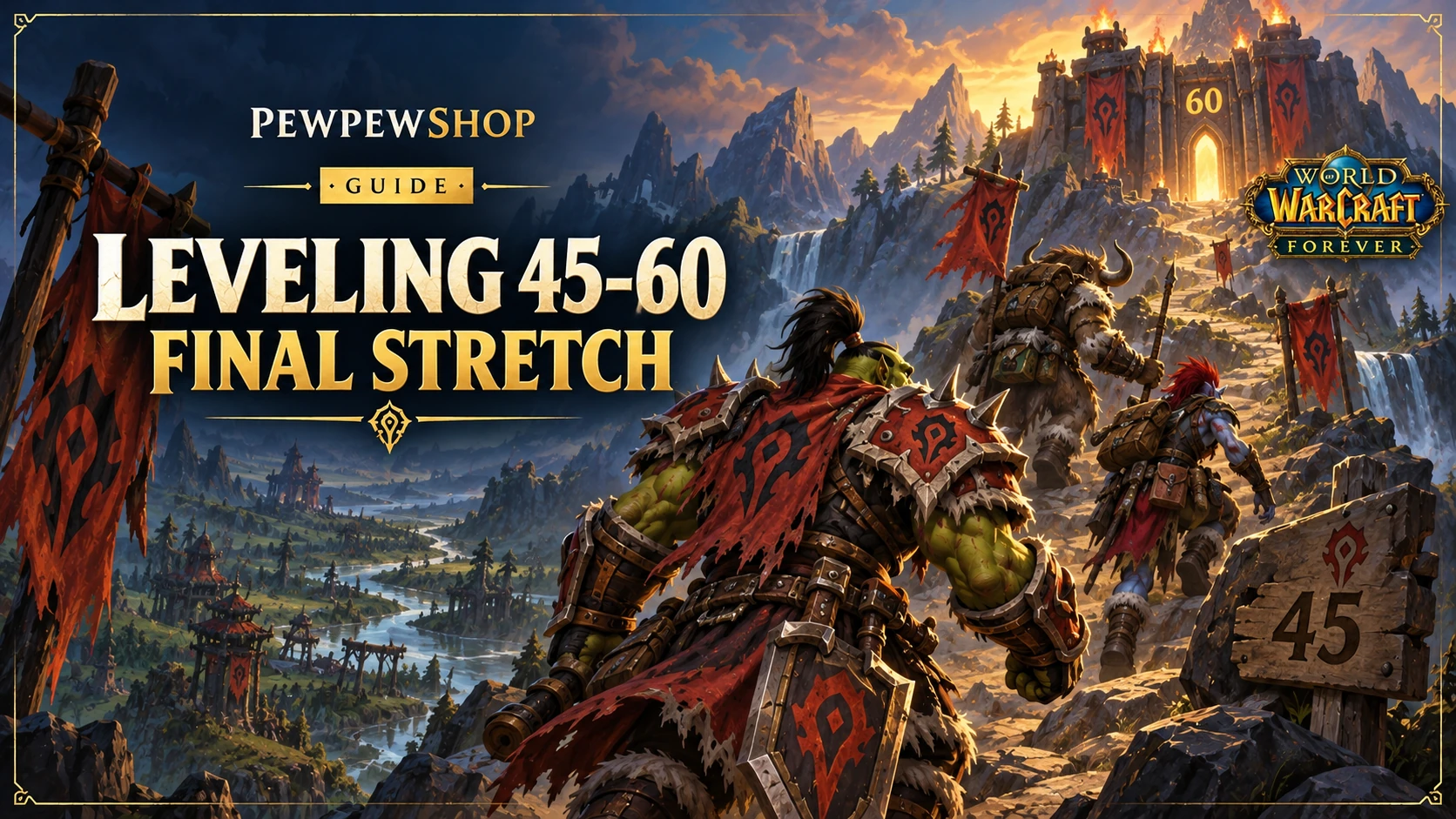 WoW: Forever 45–60 Leveling Boost — The Last Stretch — PEWPEWSHOP boosting guide