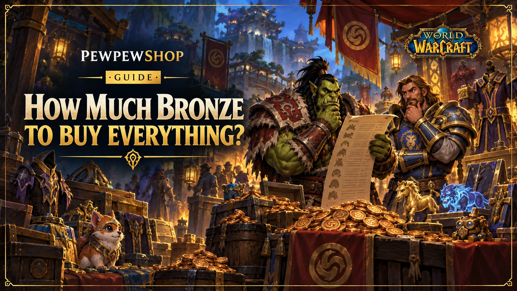 How Much Bronze Do You Need to Buy Everything in WoW? — PEWPEWSHOP boosting guide