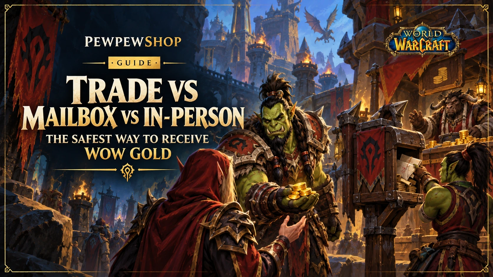Trade Window vs Mailbox vs In-Person: The Safest Way to Receive WoW Gold — PEWPEWSHOP boosting guide
