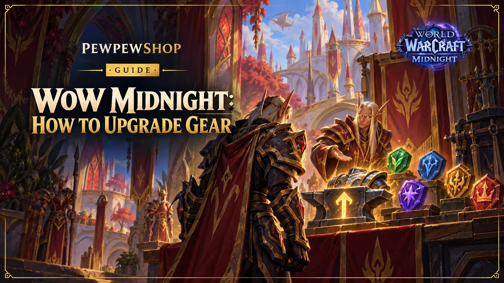 WoW Midnight: How to Upgrade Gear (Where and What It Costs) — PEWPEWSHOP boosting guide