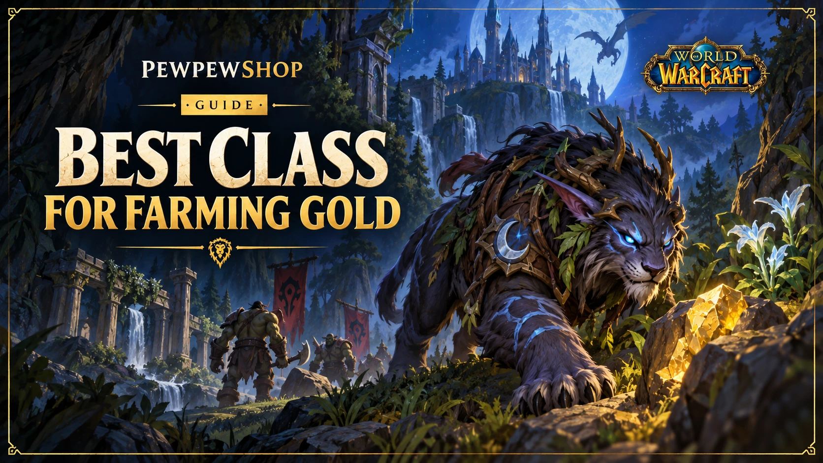 WoW Best Class for Farming Gold: Druid, and Why — PEWPEWSHOP boosting guide