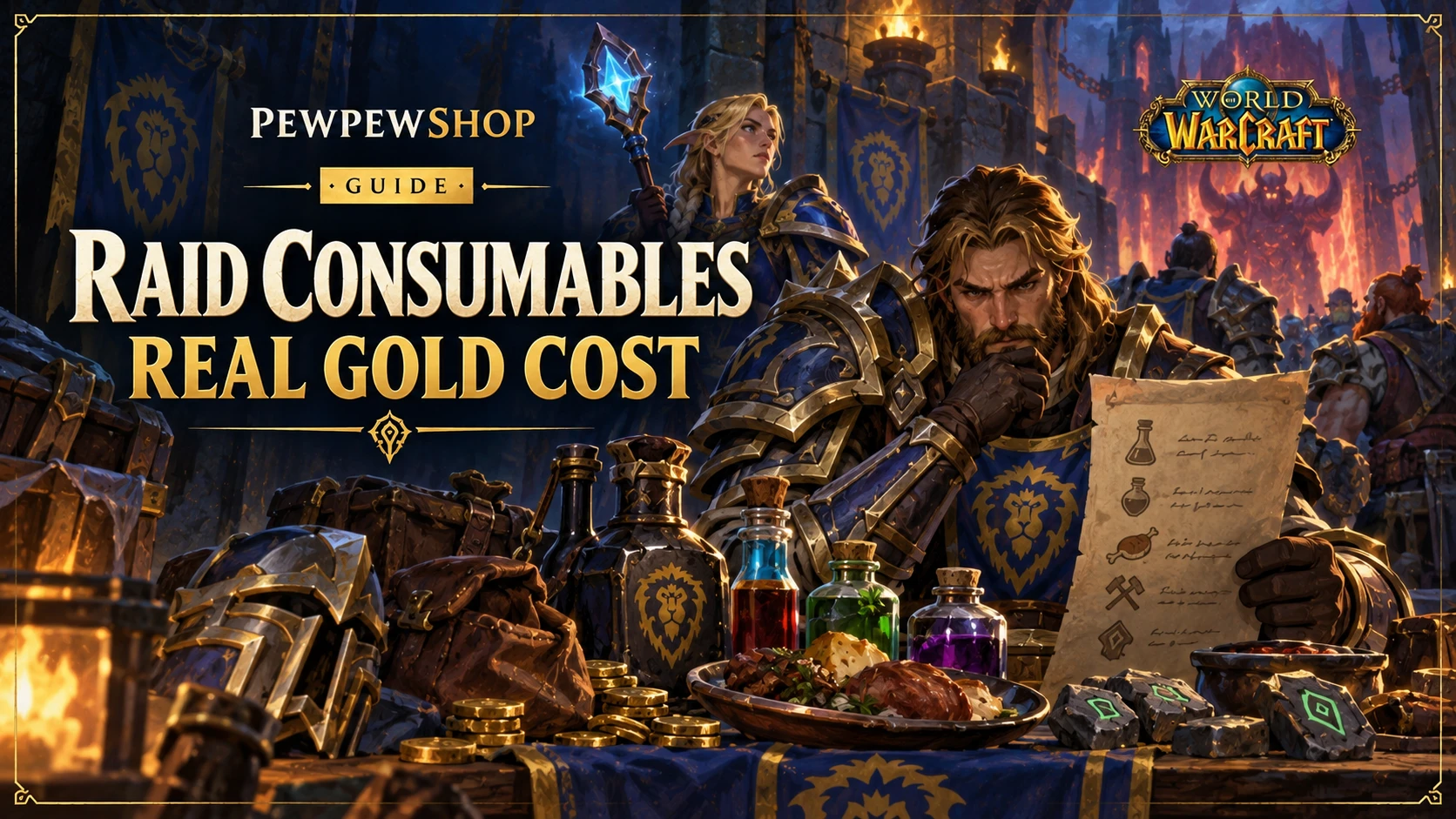 What a Full Raid Week of Consumables Actually Costs in Gold — PEWPEWSHOP boosting guide