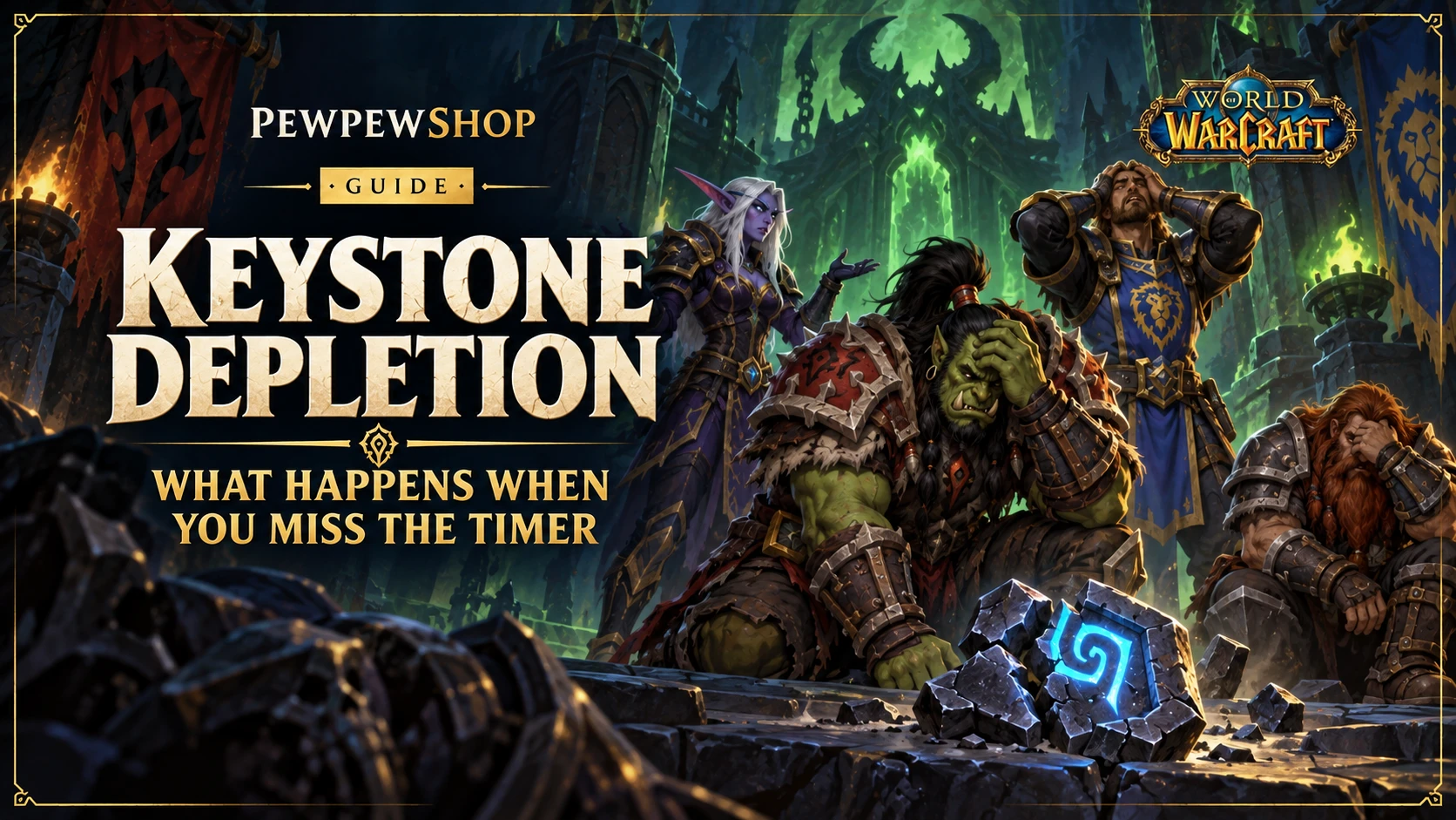 WoW Mythic+ Keystone Depletion: What Happens When You Miss the Timer — PEWPEWSHOP boosting guide