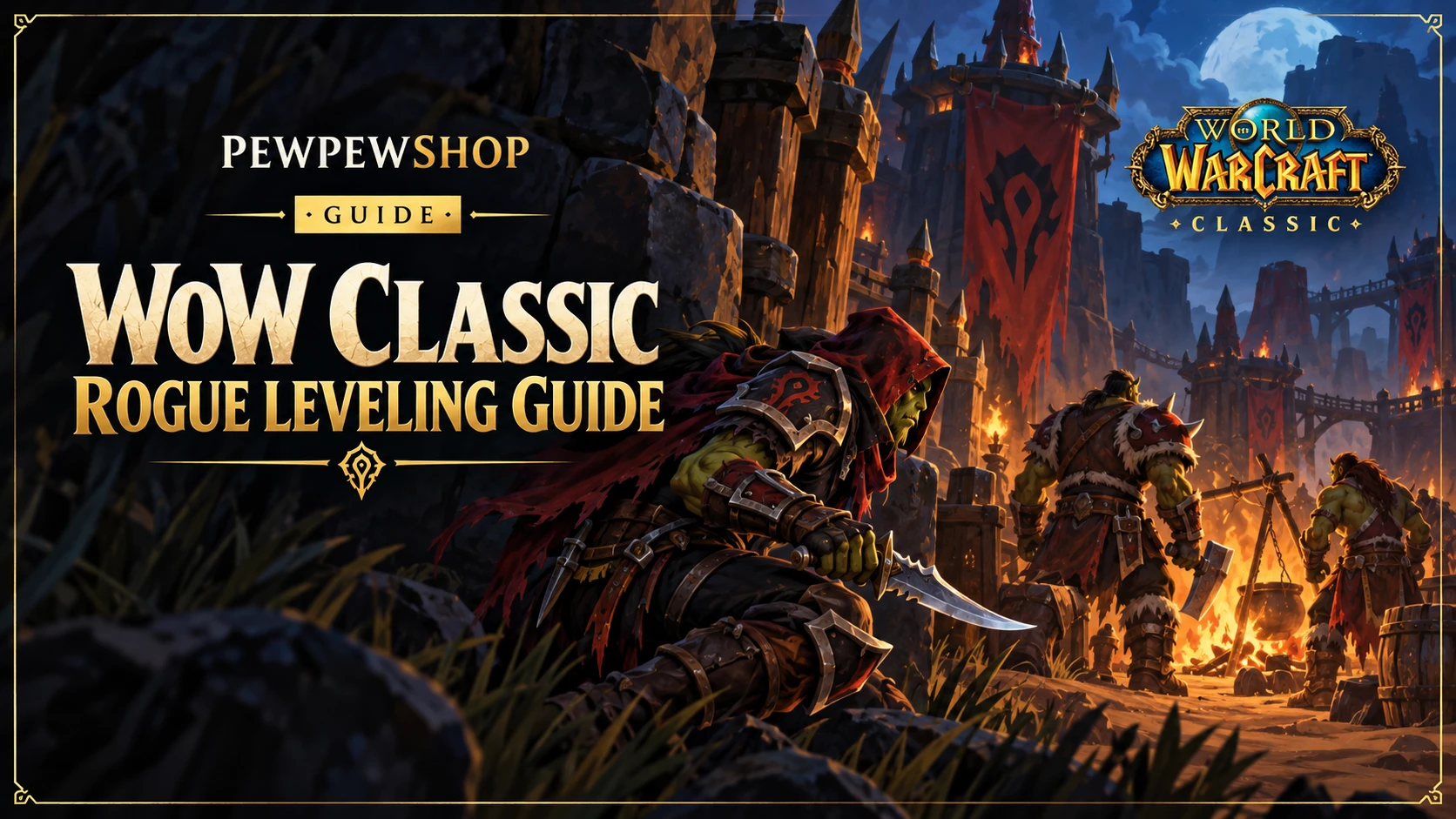 WoW Classic Rogue Leveling Guide (1-60) — PEWPEWSHOP boosting guide