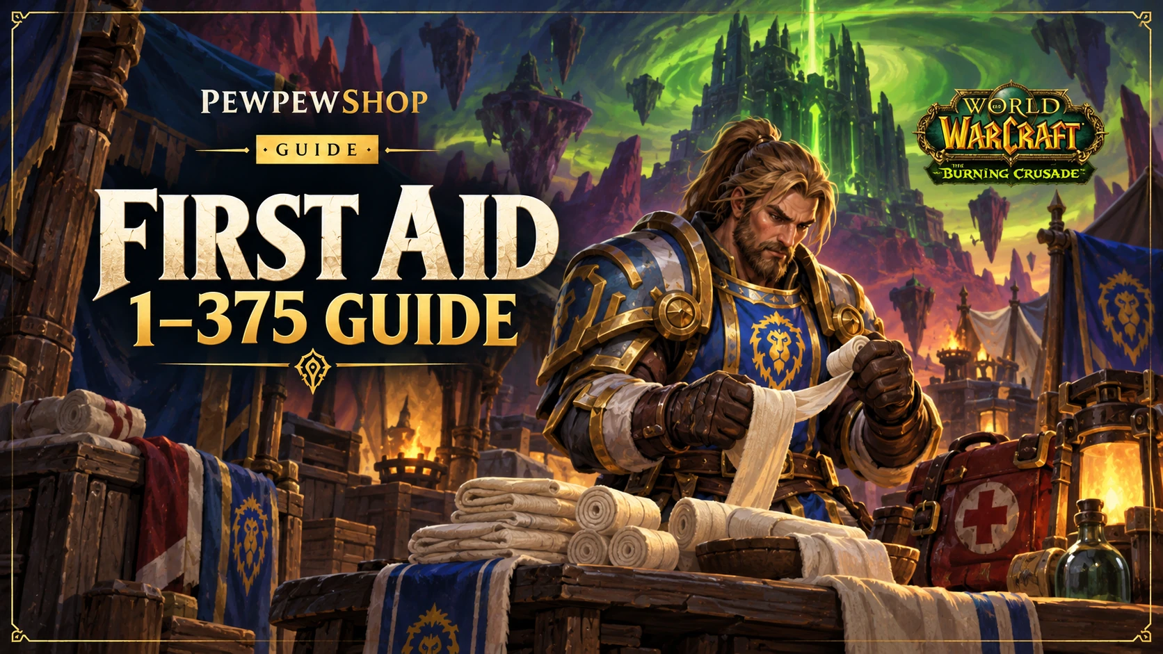 TBC First Aid 1-375: Every Bandage by Skill Level — PEWPEWSHOP boosting guide