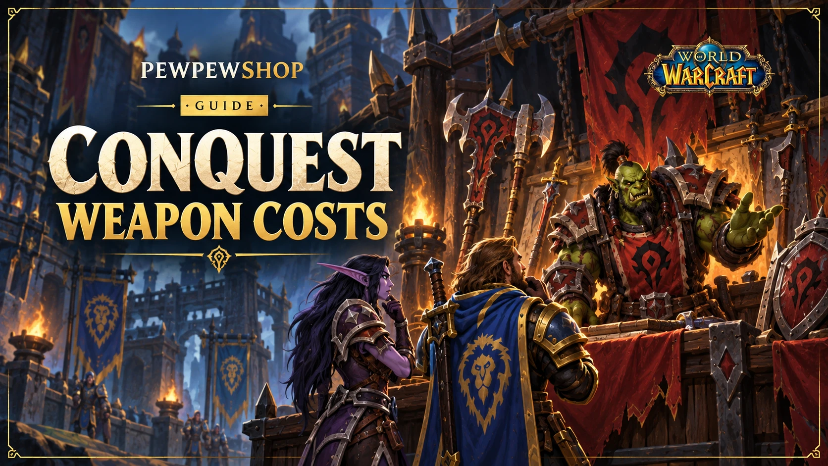 How Much Conquest Does a PvP Weapon Cost in WoW? — PEWPEWSHOP boosting guide