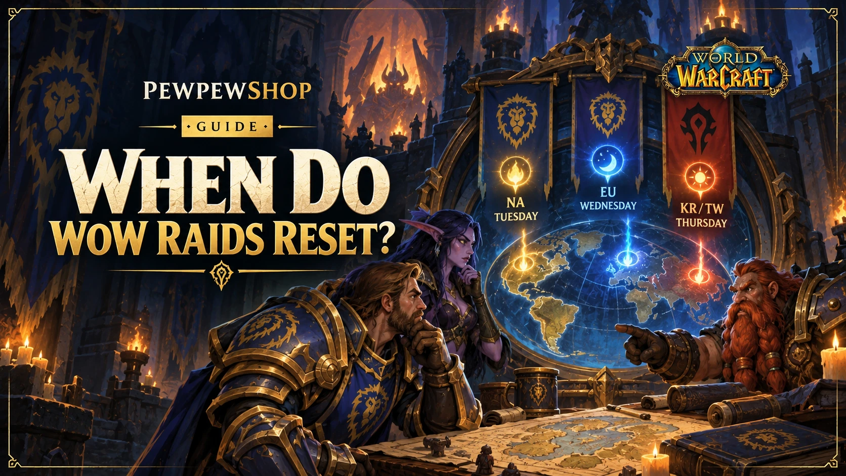 When Do WoW Raids Reset? Weekly Times by Region — PEWPEWSHOP boosting guide