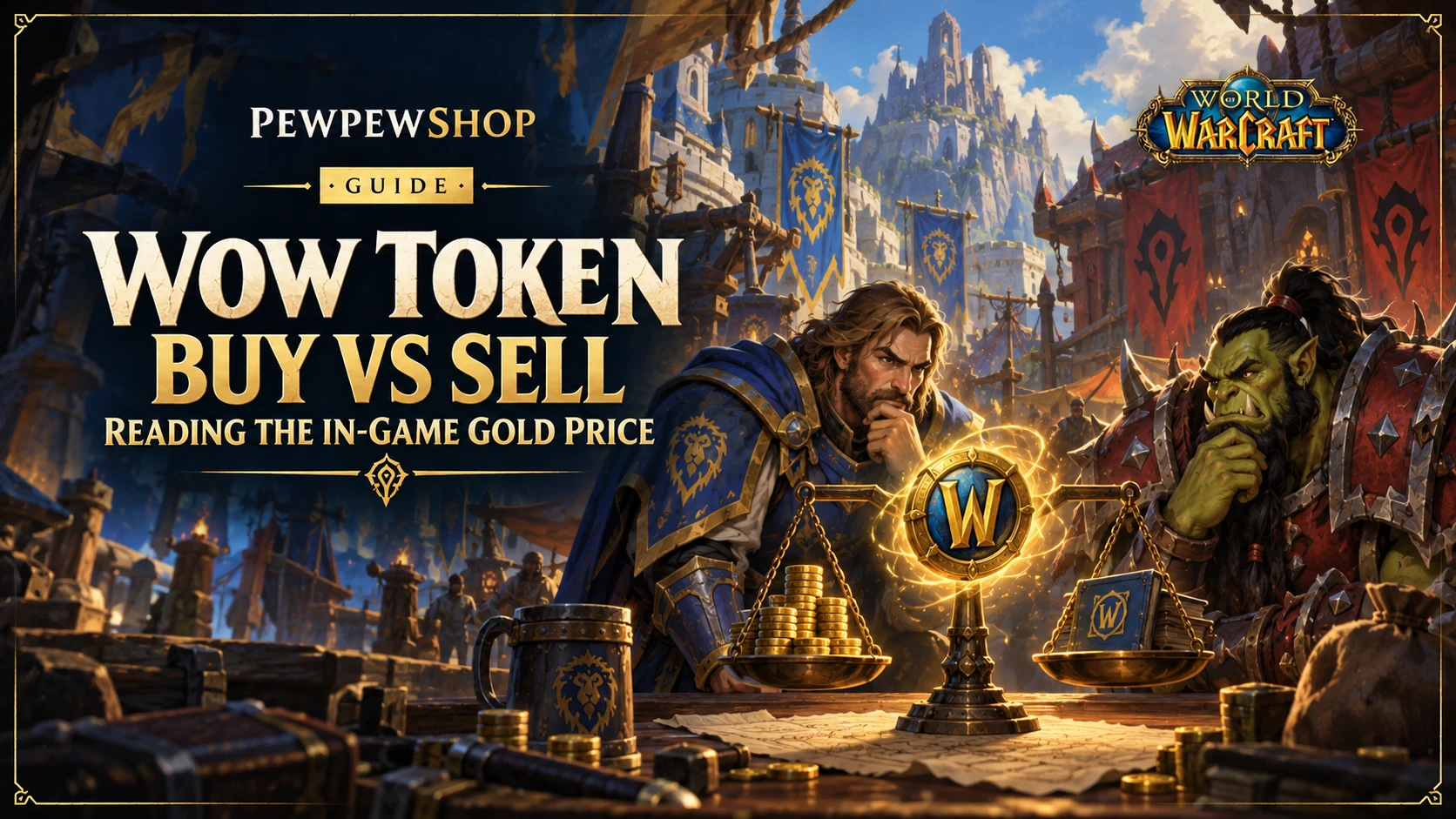 WoW Token Buy vs Sell: Reading the In-Game Gold Price — PEWPEWSHOP boosting guide