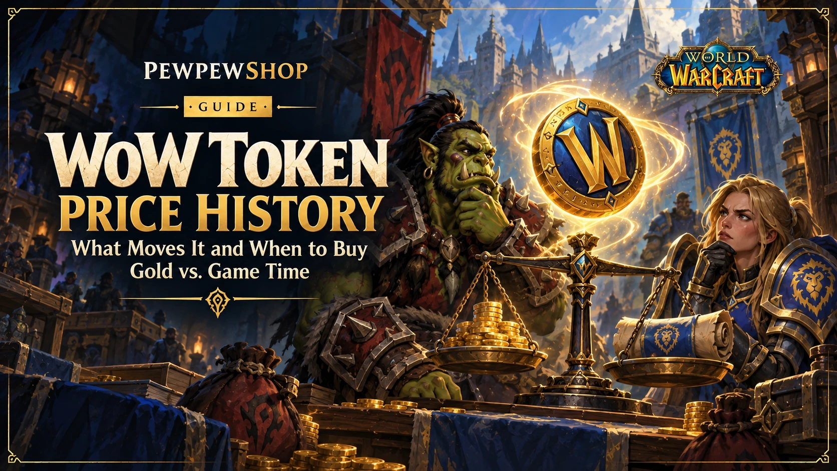 WoW Token Price History: What Moves It and When to Buy Gold vs. Game Time — PEWPEWSHOP boosting guide