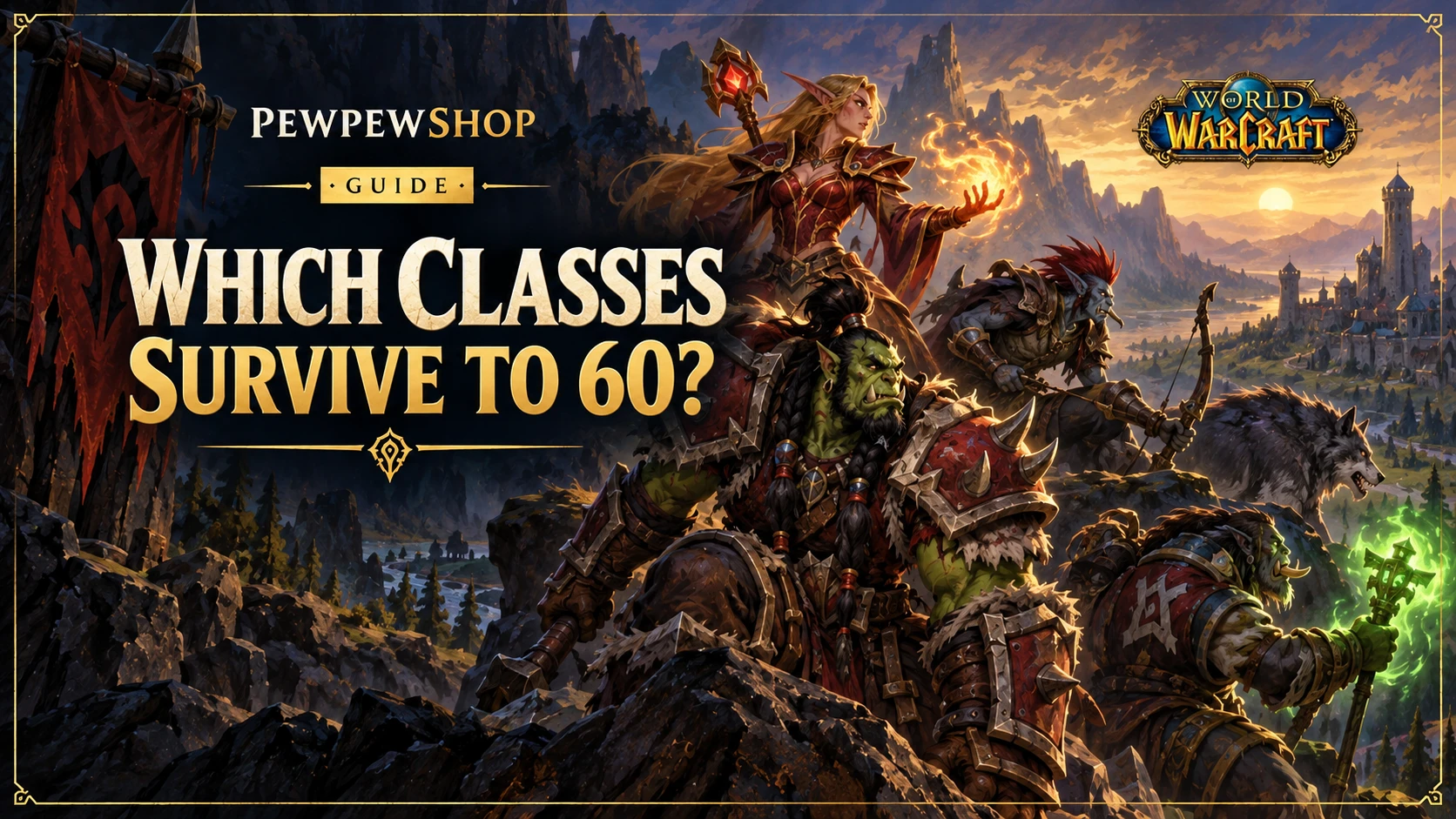 Which Classes Survive WoW Hardcore to 60? A Survivability Tier List — PEWPEWSHOP boosting guide