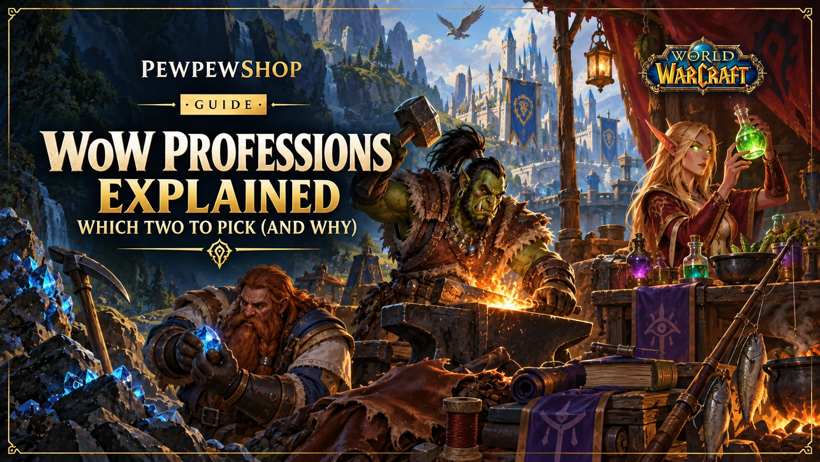 WoW Professions Explained: Which Two to Pick (and Why) — PEWPEWSHOP boosting guide