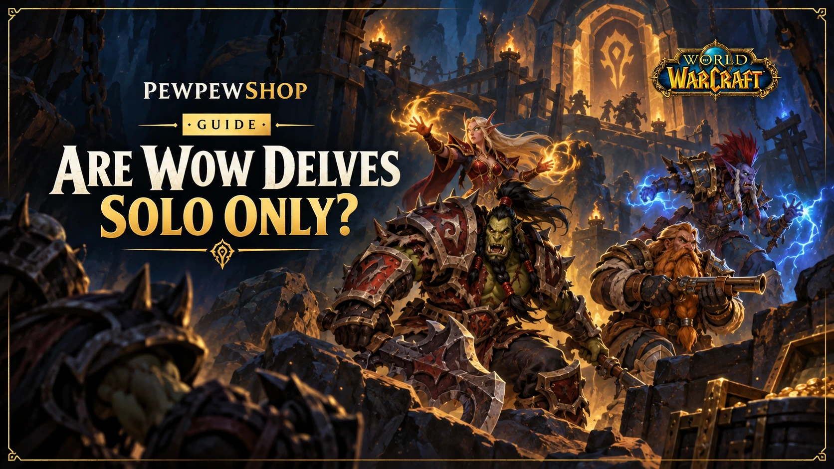 Are WoW Delves Solo Only? No — Group Rules Explained — PEWPEWSHOP boosting guide