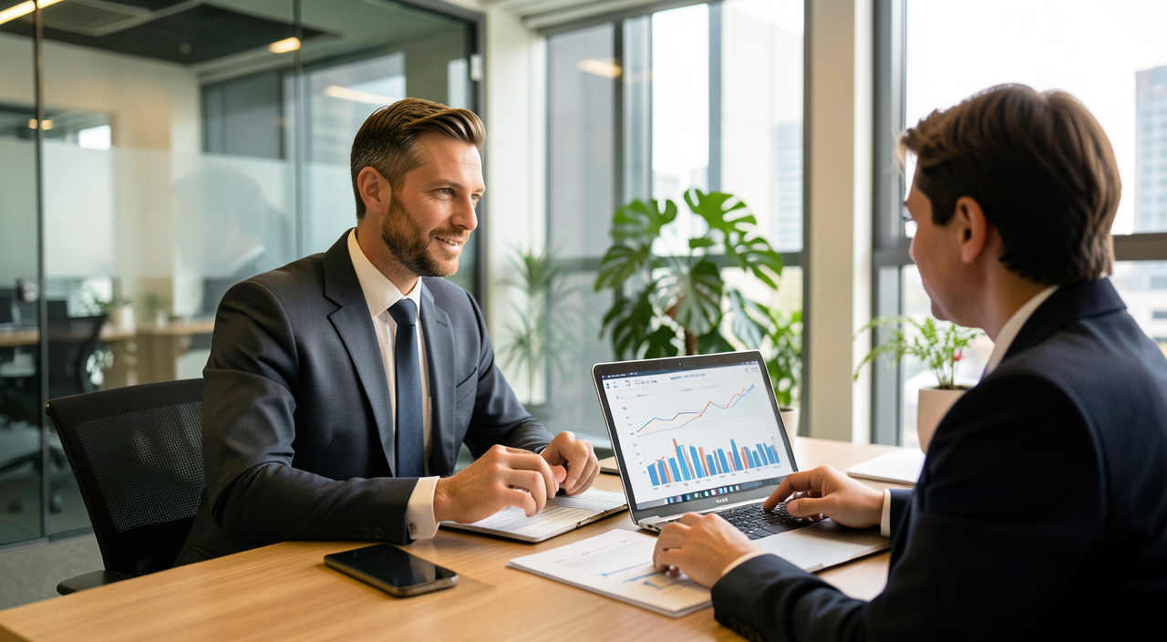 Financial advisor meeting with a client