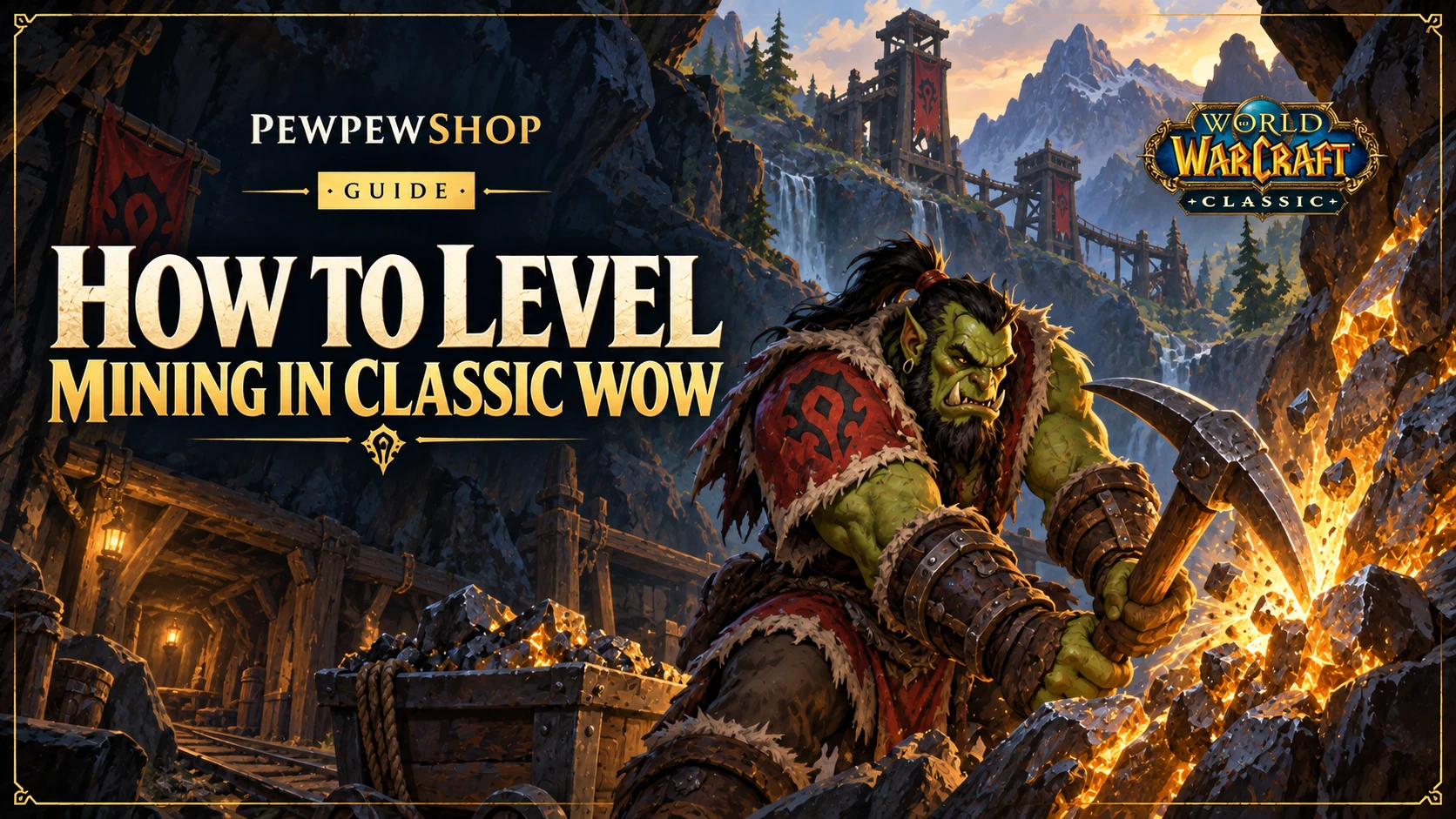 How to Level Mining in Classic WoW (1–300) — PEWPEWSHOP boosting guide