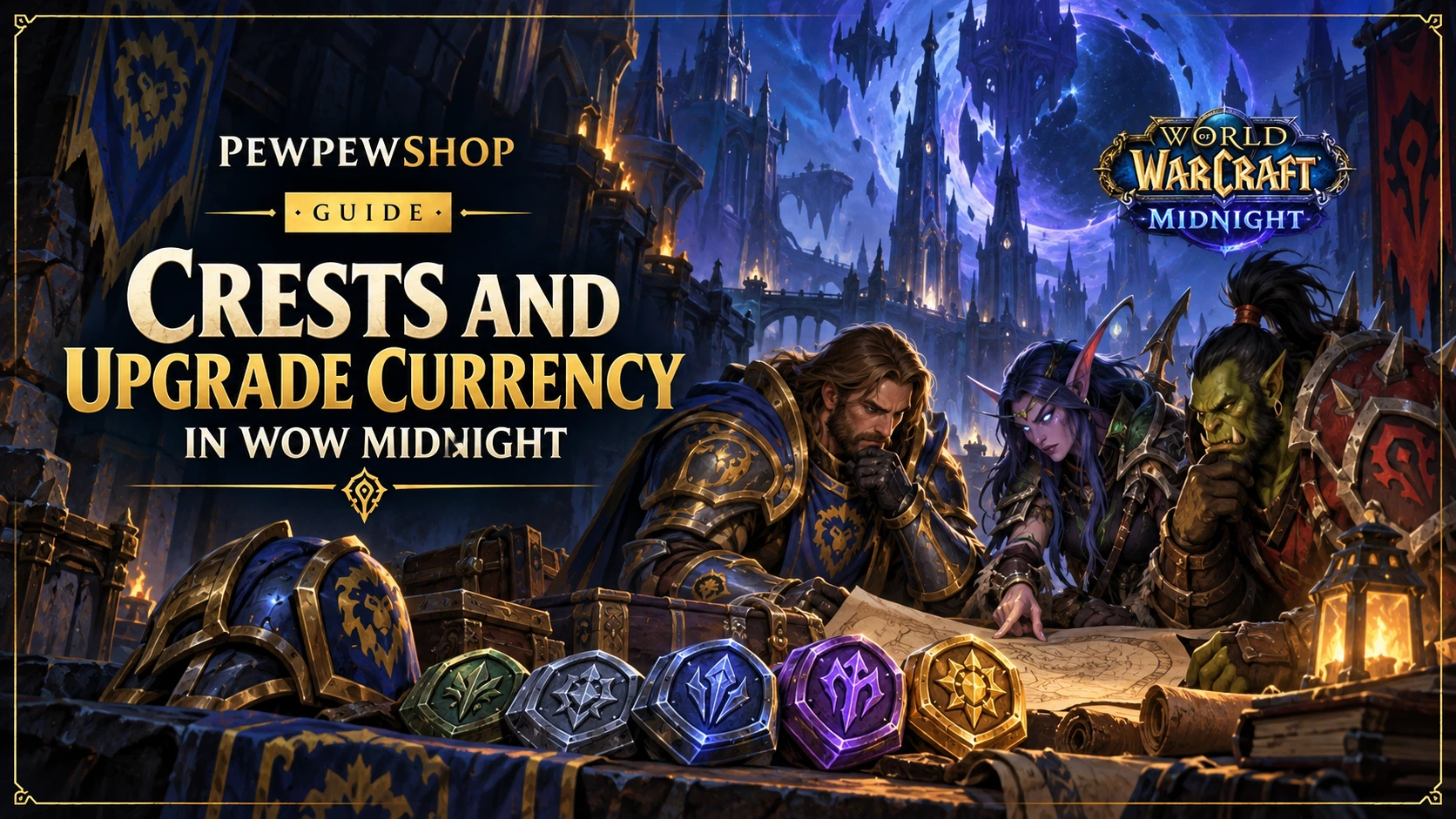 Crests and Upgrade Currency in WoW Midnight: How Boosts Fast-Track Your Gear — PEWPEWSHOP boosting guide