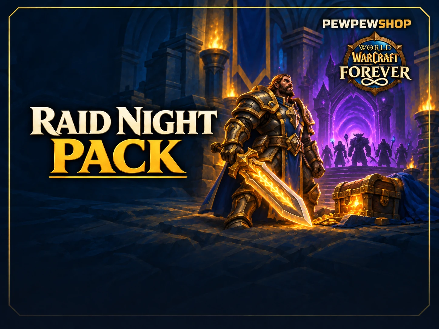 Forever Raid-Night Pack: 60 + Gear + Barrow Deeps — boost