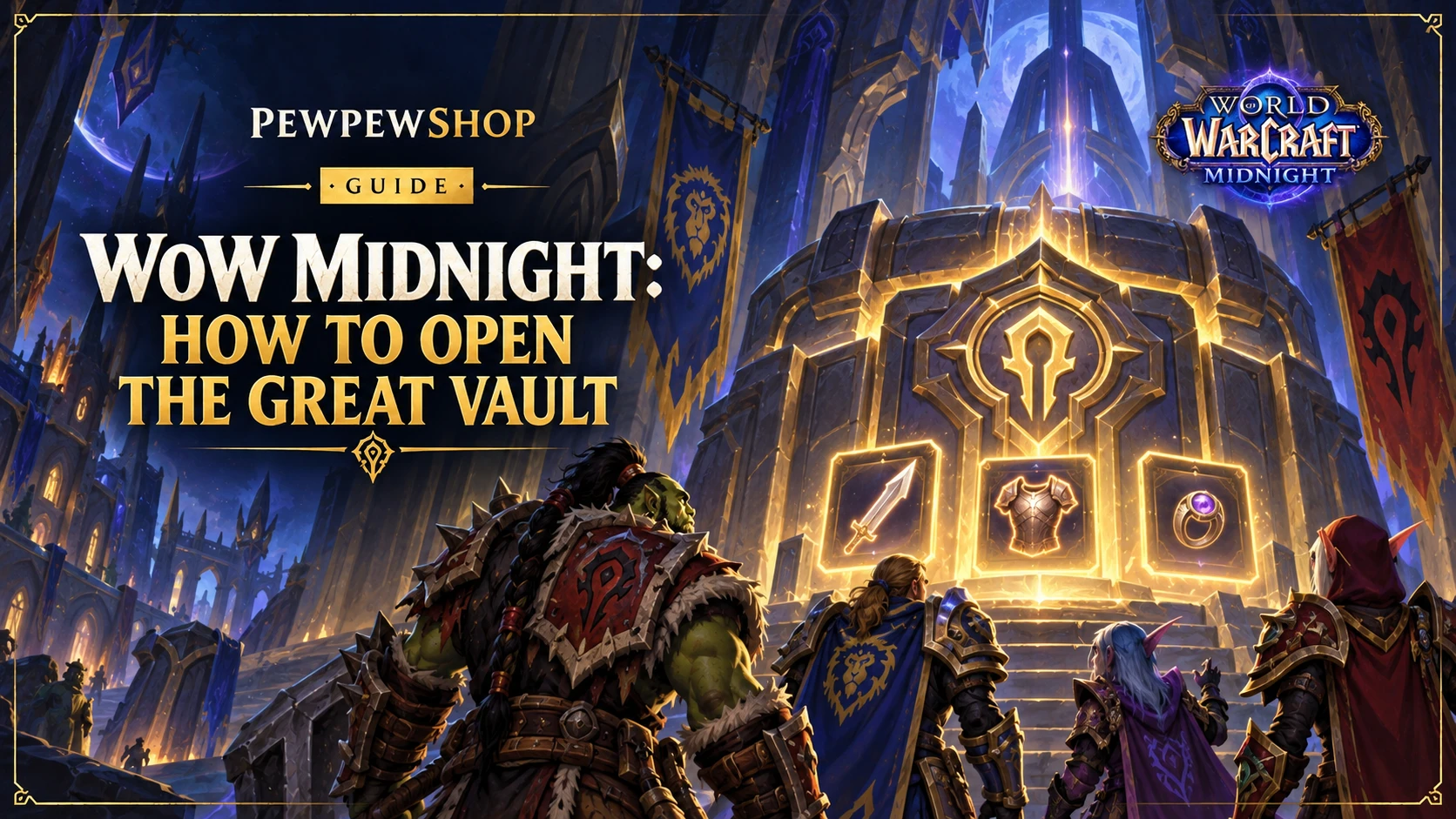 WoW Midnight: How to Open the Great Vault (and When It Opens) — PEWPEWSHOP boosting guide