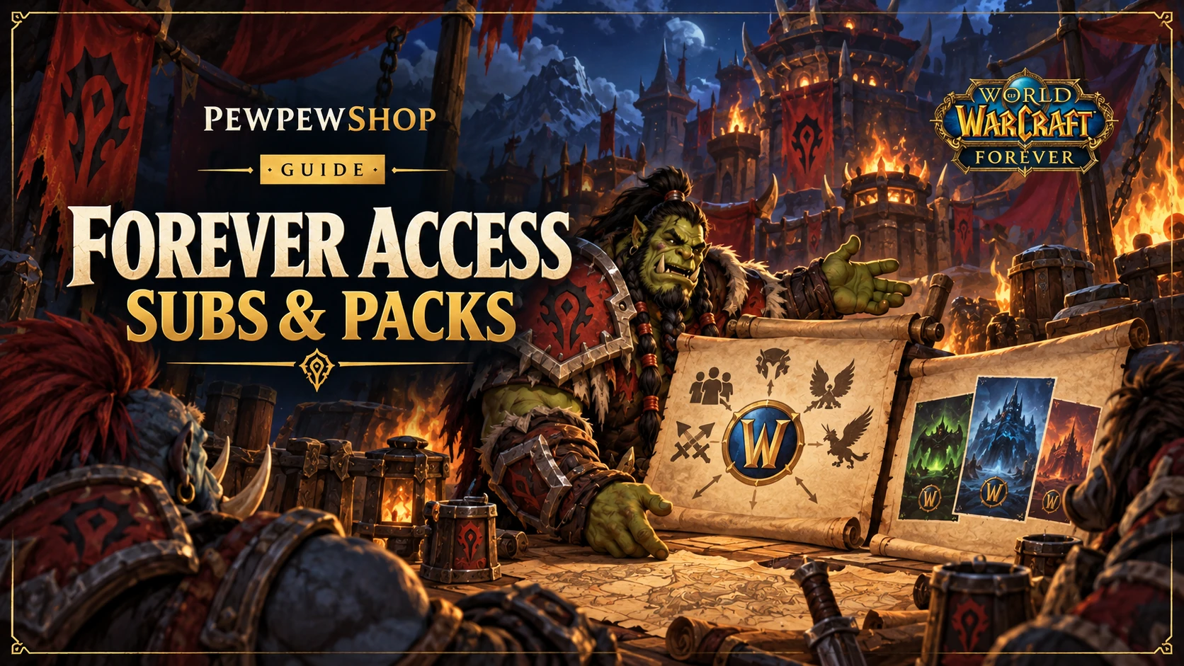 Is WoW: Forever Free? What Your Sub Covers and What Packs Add — PEWPEWSHOP boosting guide