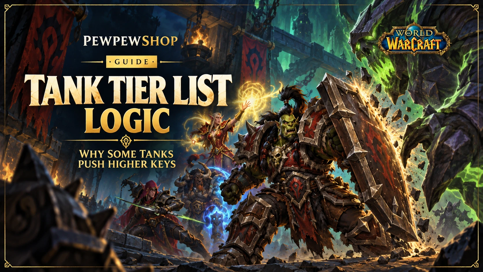 WoW Tank Tier List Logic: Why Some Tanks Push Higher Keys — PEWPEWSHOP boosting guide