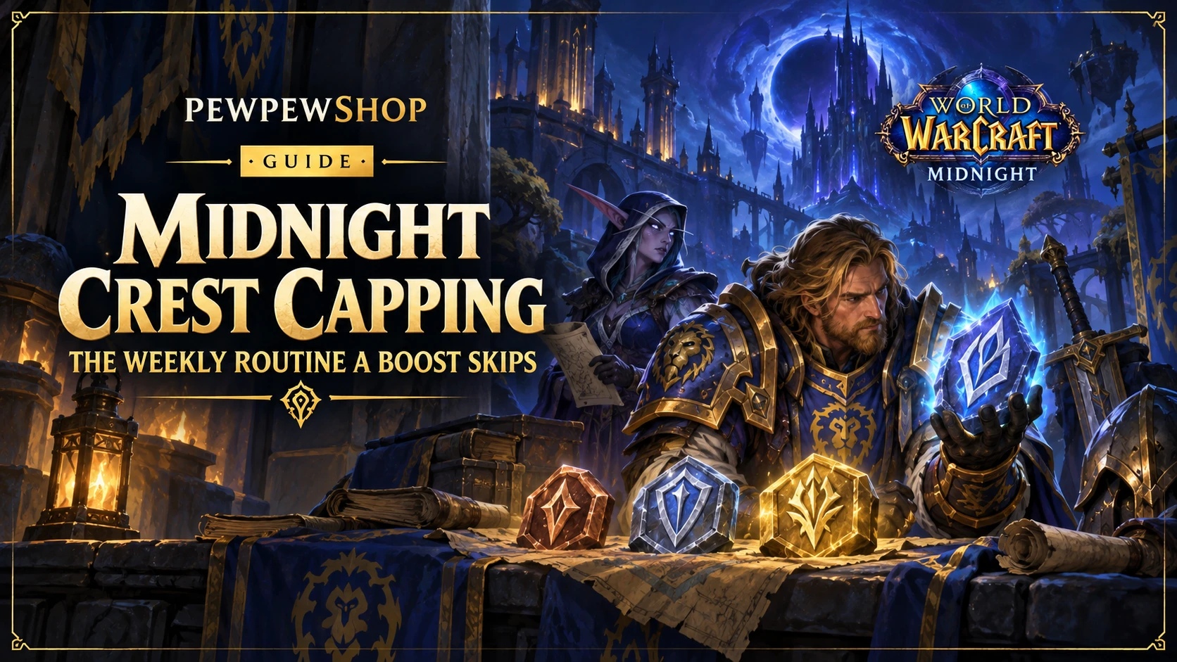 WoW Midnight Crest Capping: The Weekly Routine a Boost Skips — PEWPEWSHOP boosting guide