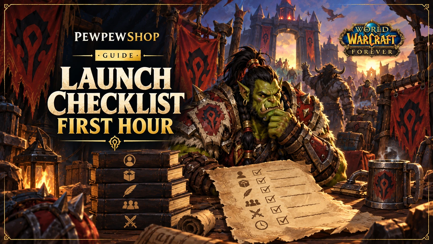 WoW: Forever Launch-Day Checklist — Names, Packs and the First Hour — PEWPEWSHOP boosting guide