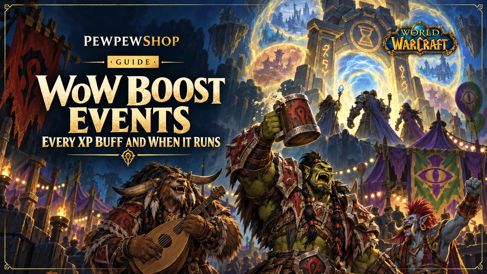 WoW Boost Events: Every XP Buff and When It Runs — PEWPEWSHOP boosting guide