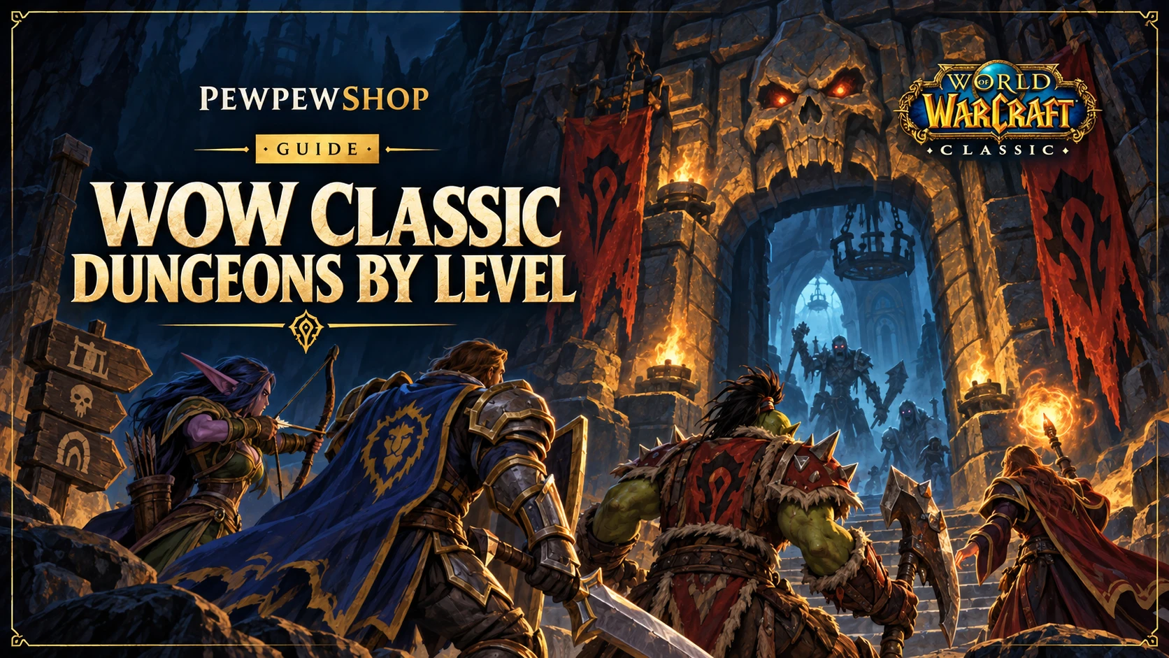 WoW Classic Dungeons By Level (Full Order) — PEWPEWSHOP boosting guide