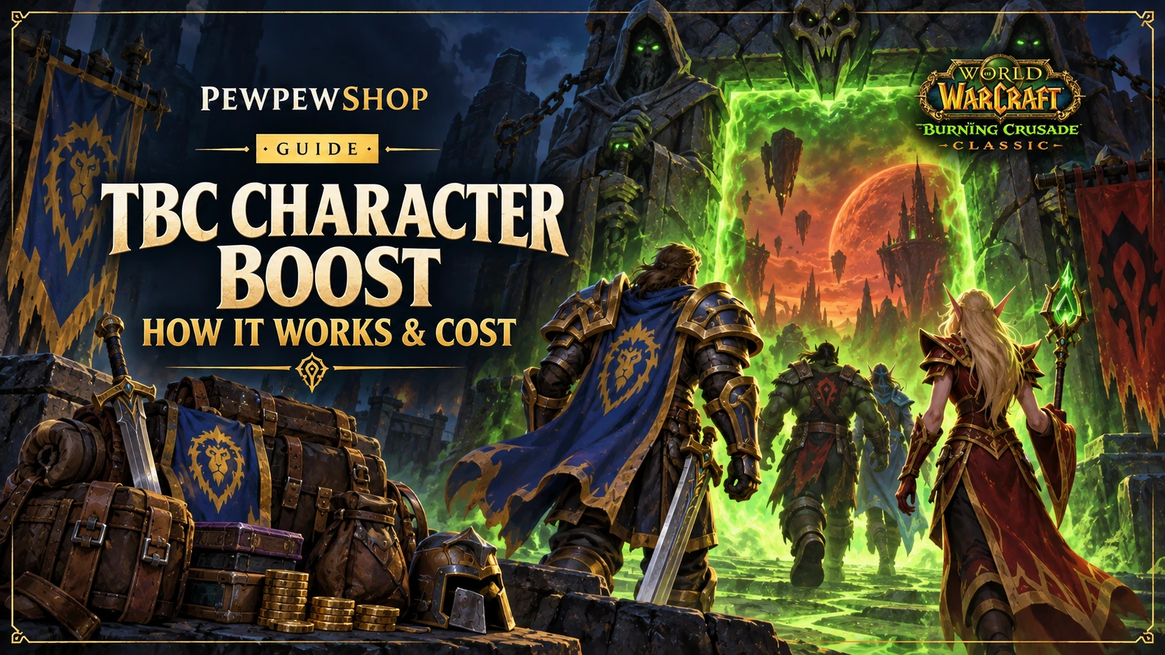 WoW TBC Character Boost: How It Works & Cost — PEWPEWSHOP boosting guide