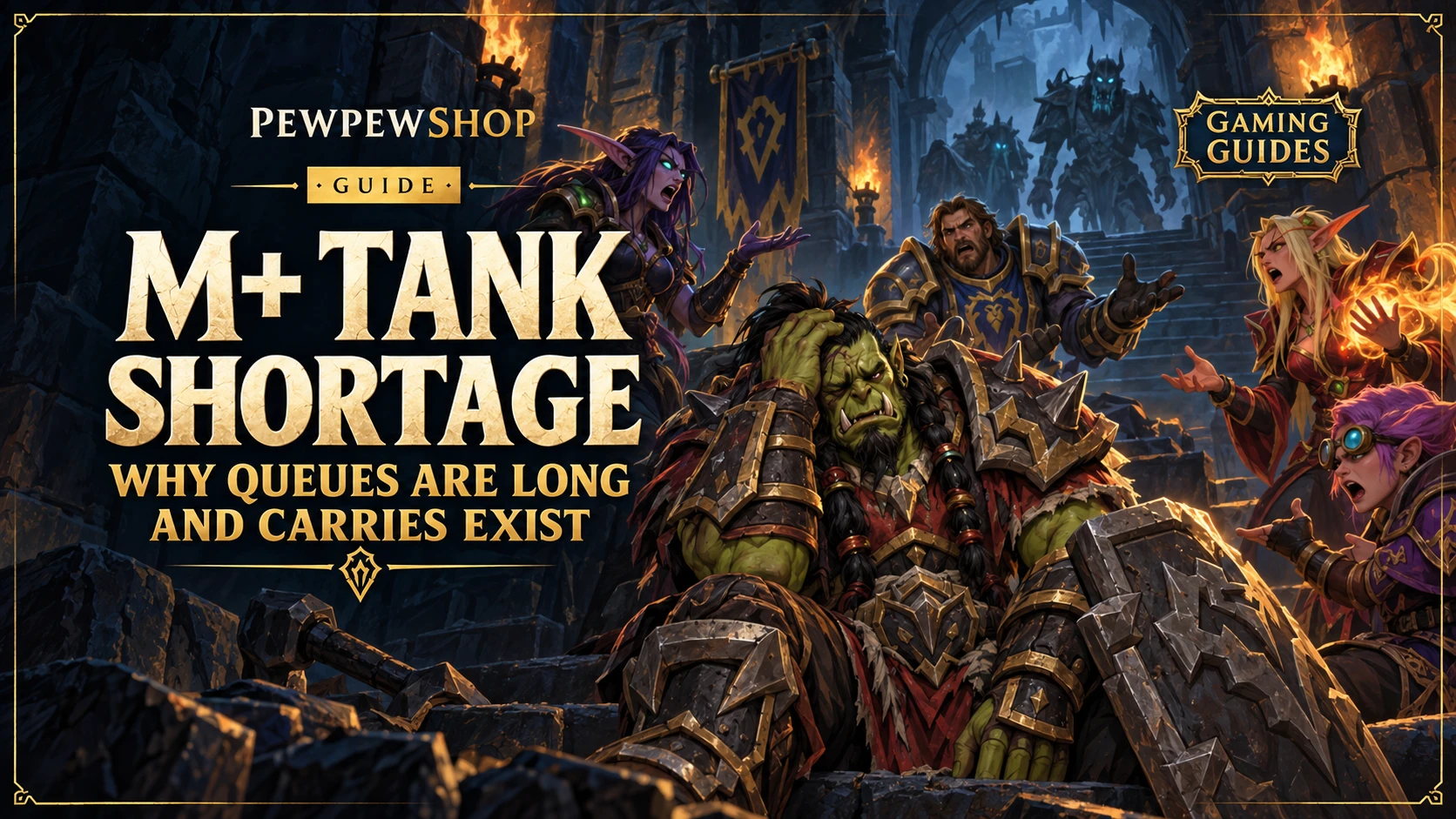 M+ Tank Shortage: Why Queues Are Long and Carries Exist — PEWPEWSHOP boosting guide