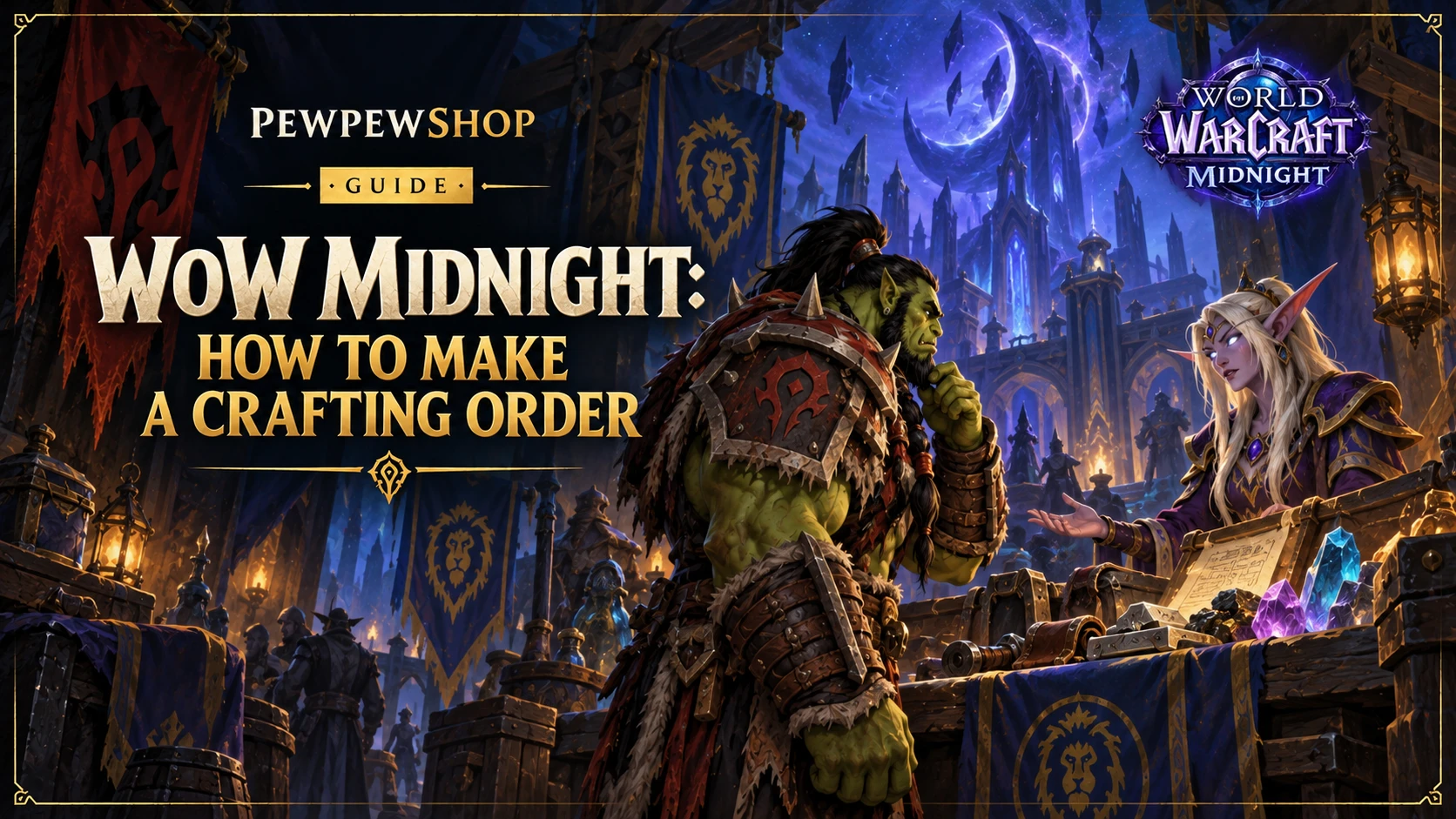 WoW Midnight: How to Make a Crafting Order — PEWPEWSHOP boosting guide