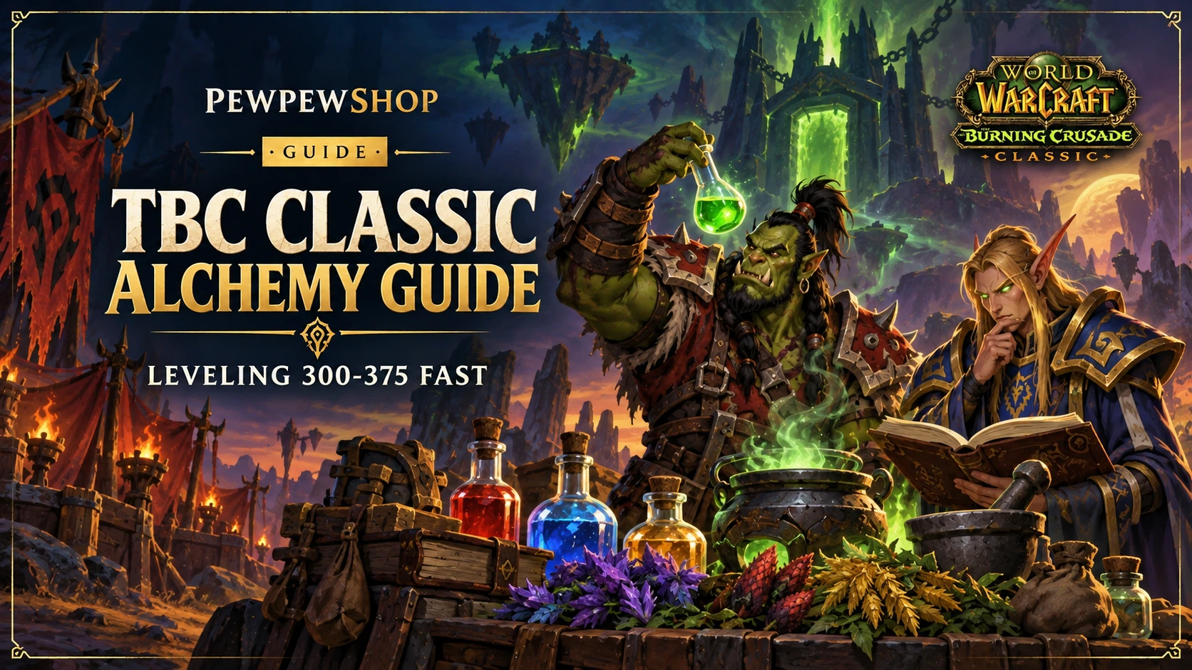 TBC Classic Alchemy Guide: Leveling 300-375 Fast — PEWPEWSHOP boosting guide