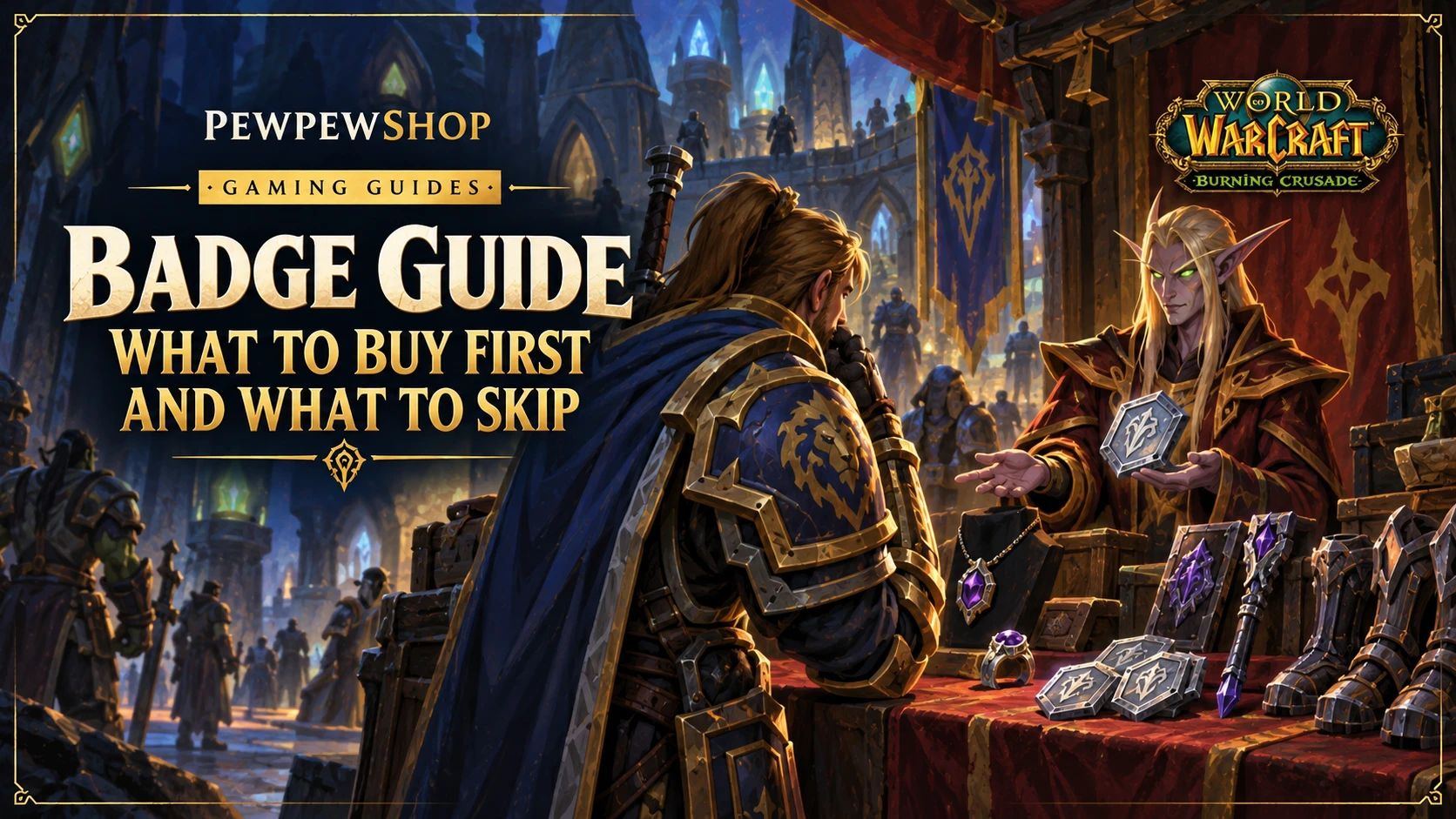 Badge of Justice Priority: What to Buy First and What to Skip — PEWPEWSHOP boosting guide