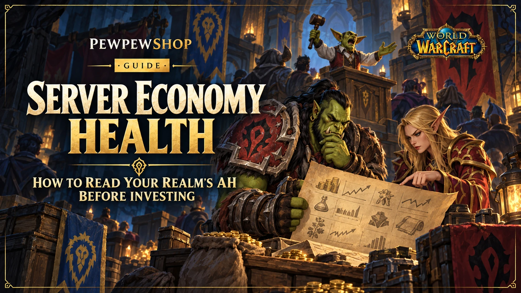 Server Economy Health: How to Read Your Realm's AH Before Investing — PEWPEWSHOP boosting guide
