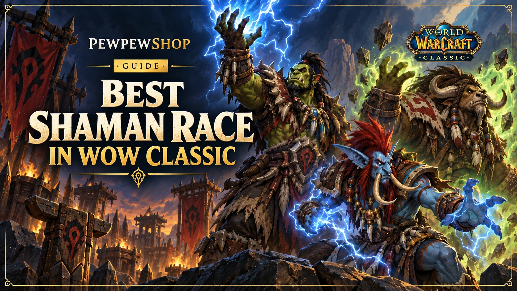 Best Shaman Race in WoW Classic: Orc, Troll or Tauren? — PEWPEWSHOP boosting guide