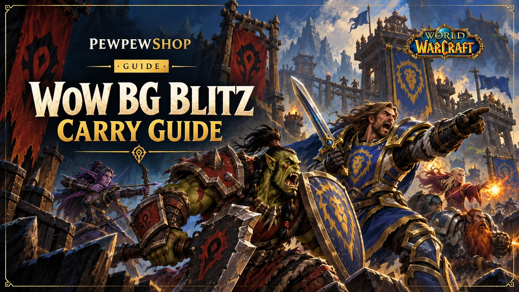 WoW BG Blitz Carry: How to Get Boosted in Solo Blitz — PEWPEWSHOP boosting guide
