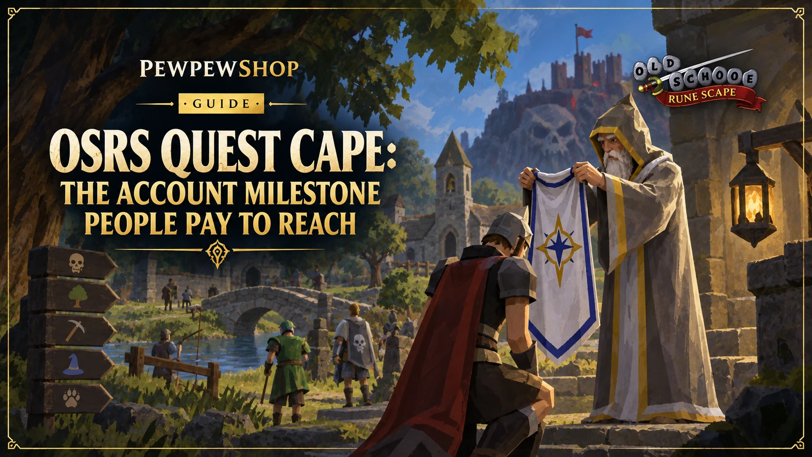 OSRS Quest Cape: The Account Milestone People Pay to Reach — PEWPEWSHOP boosting guide
