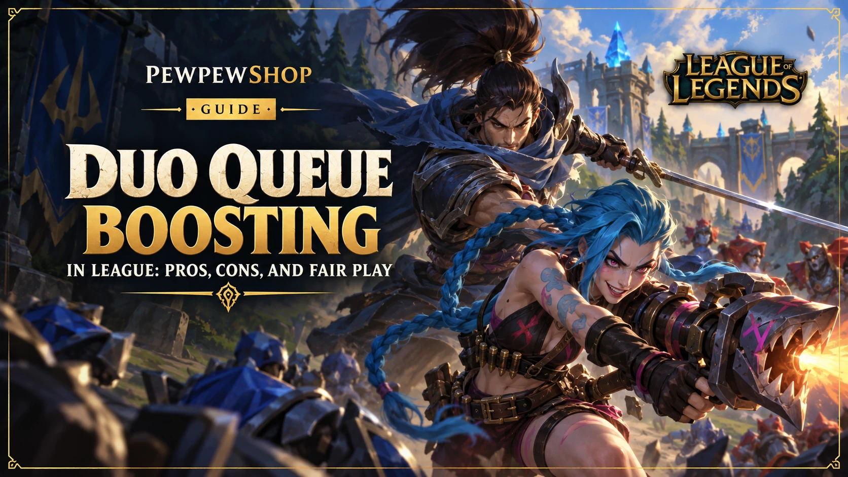 Duo Queue Boosting in League: Pros, Cons, and Fair Play — PEWPEWSHOP boosting guide