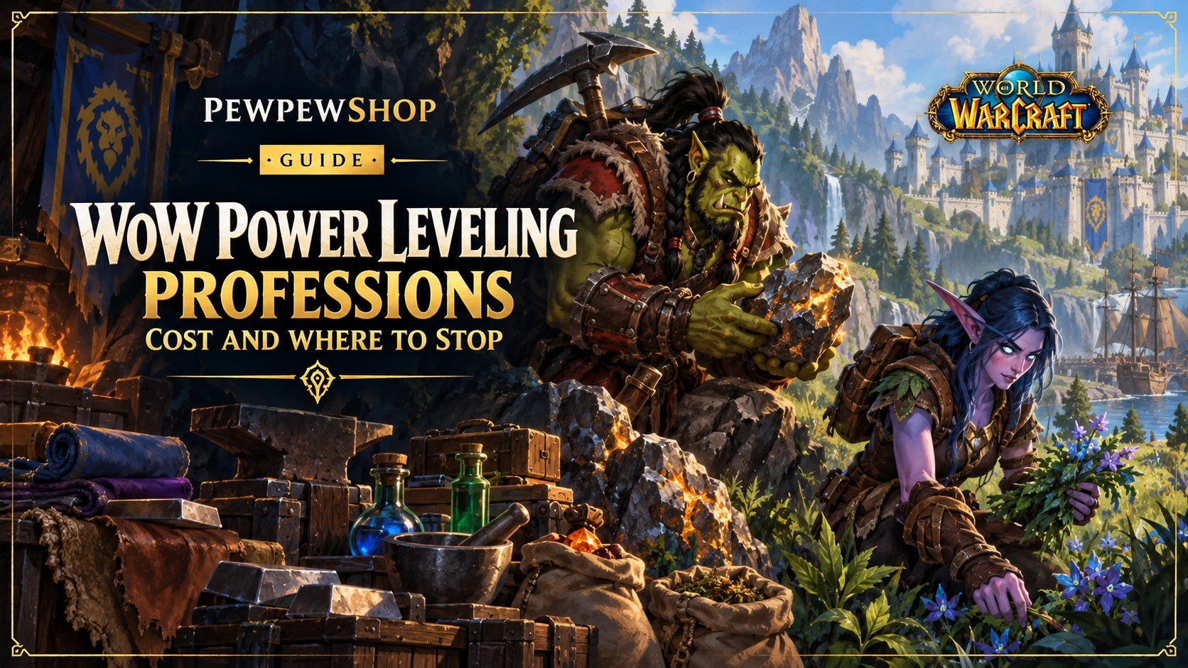 WoW Power Leveling Professions: Cost and Where to Stop — PEWPEWSHOP boosting guide