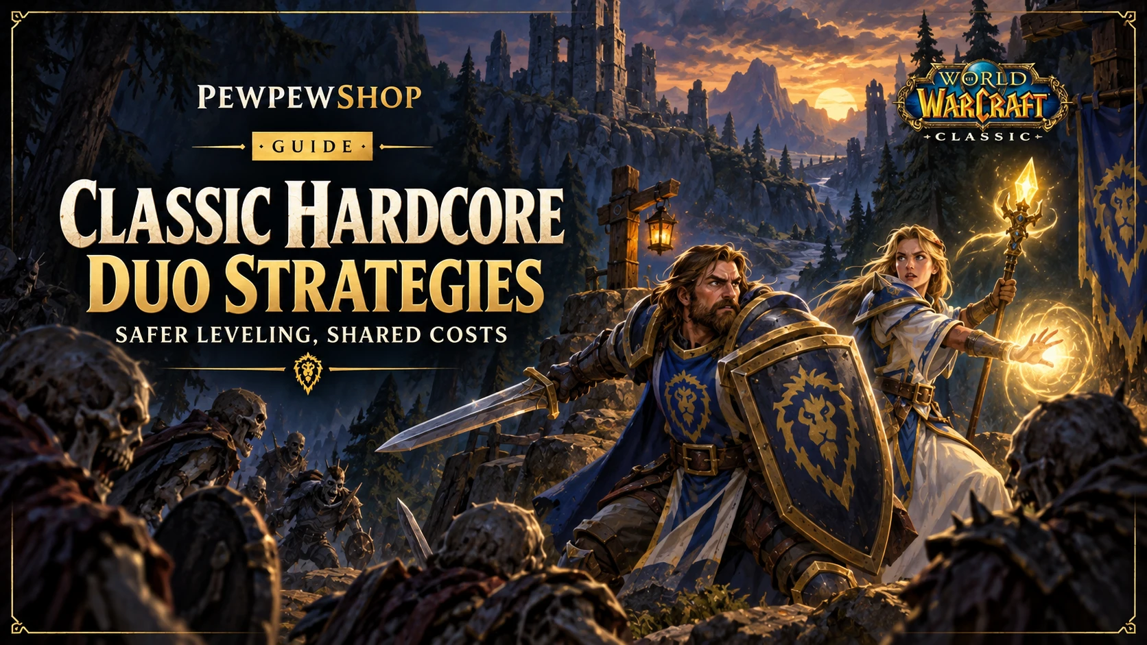 Classic Hardcore Duo Strategies: Safer Leveling, Shared Costs — PEWPEWSHOP boosting guide
