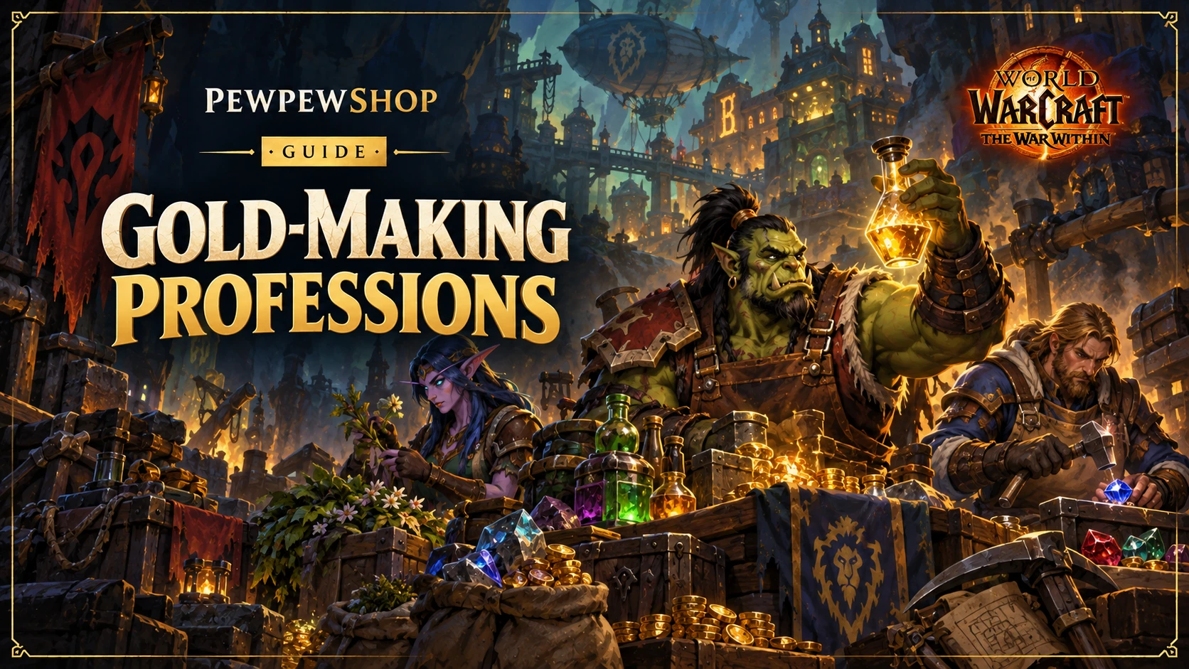 Best Gold-Making Professions in TWW Season 2, Ranked by Gold-Per-Hour — PEWPEWSHOP boosting guide