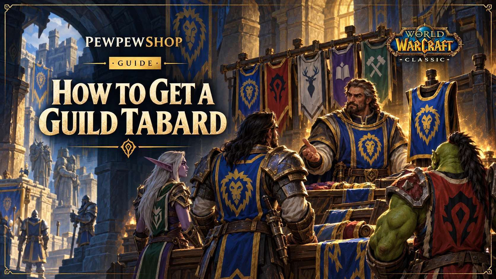 How to Get a Guild Tabard in WoW Classic — PEWPEWSHOP boosting guide