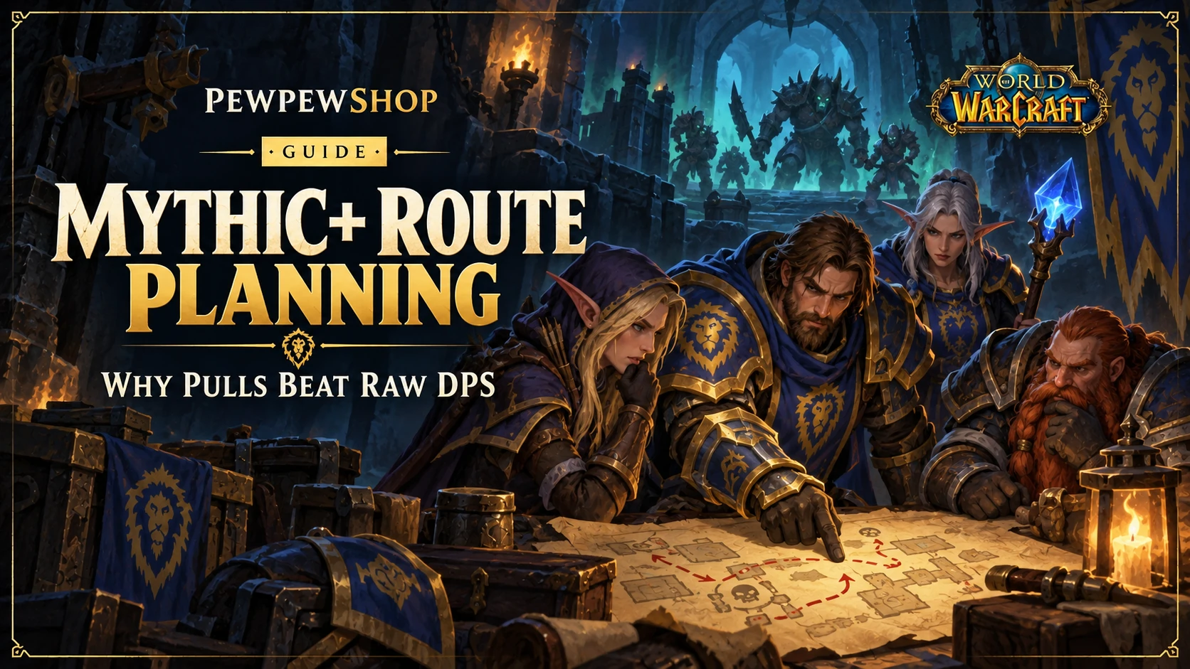 WoW Mythic+ Route Planning: Why Pulls Beat Raw DPS — PEWPEWSHOP boosting guide
