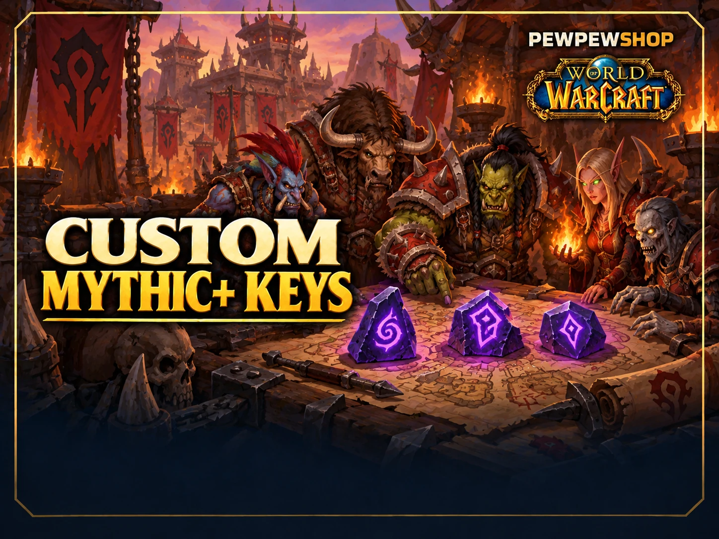 Custom Mythic+ Keys — Pick Your Level and Dungeon — boost