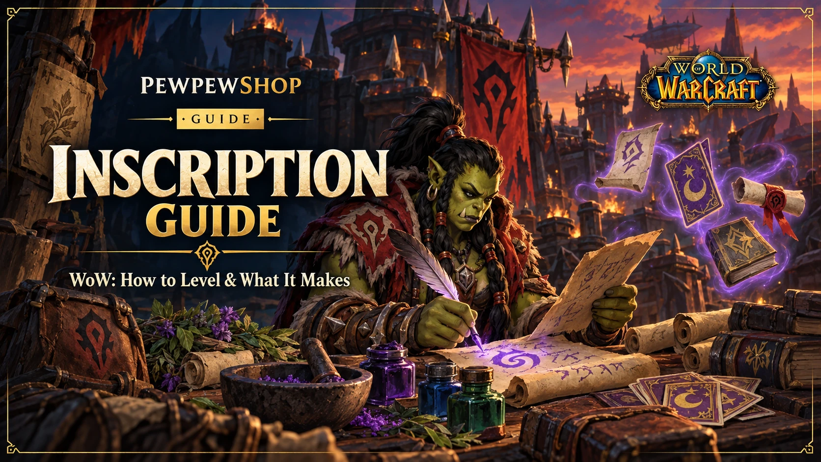 Inscription Guide WoW: How to Level & What It Makes — PEWPEWSHOP boosting guide