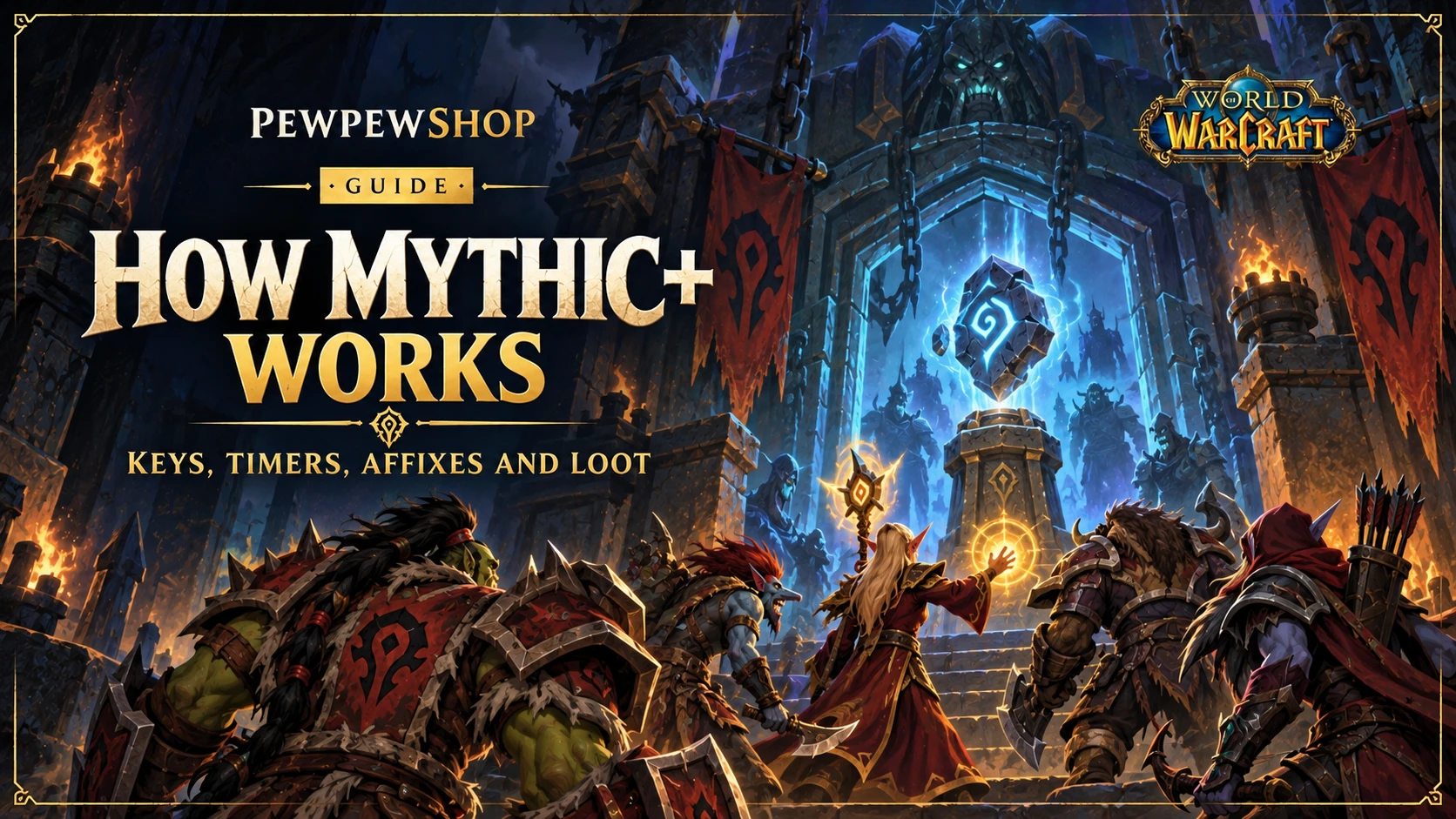 How Mythic+ Works: Keys, Timers, Affixes and Loot — PEWPEWSHOP boosting guide
