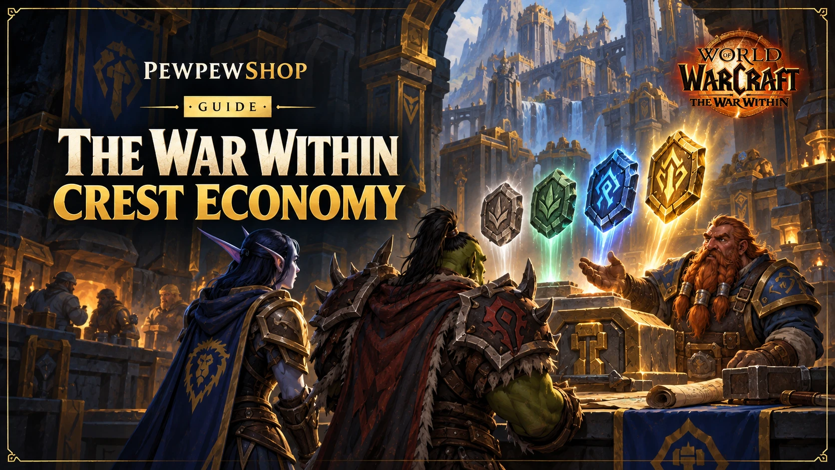 The War Within Crest Economy: Farming Weathered to Gilded Crests and Spending Them Right — PEWPEWSHOP boosting guide