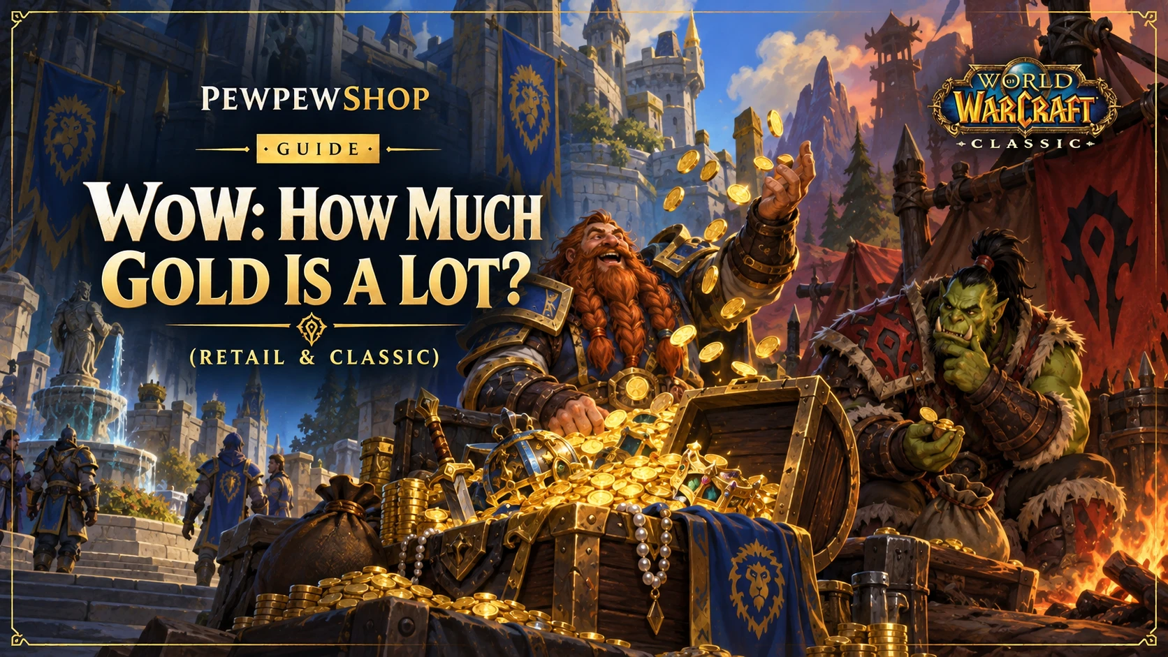 WoW: How Much Gold Is a Lot? (Retail & Classic) — PEWPEWSHOP boosting guide