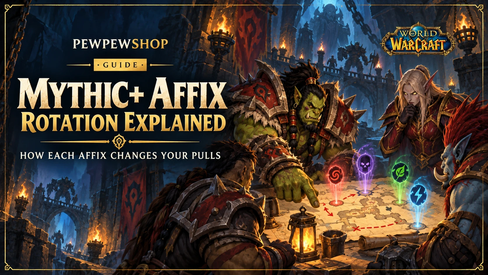 Mythic+ Affix Rotation Explained: How Each Affix Changes Your Pulls — PEWPEWSHOP boosting guide