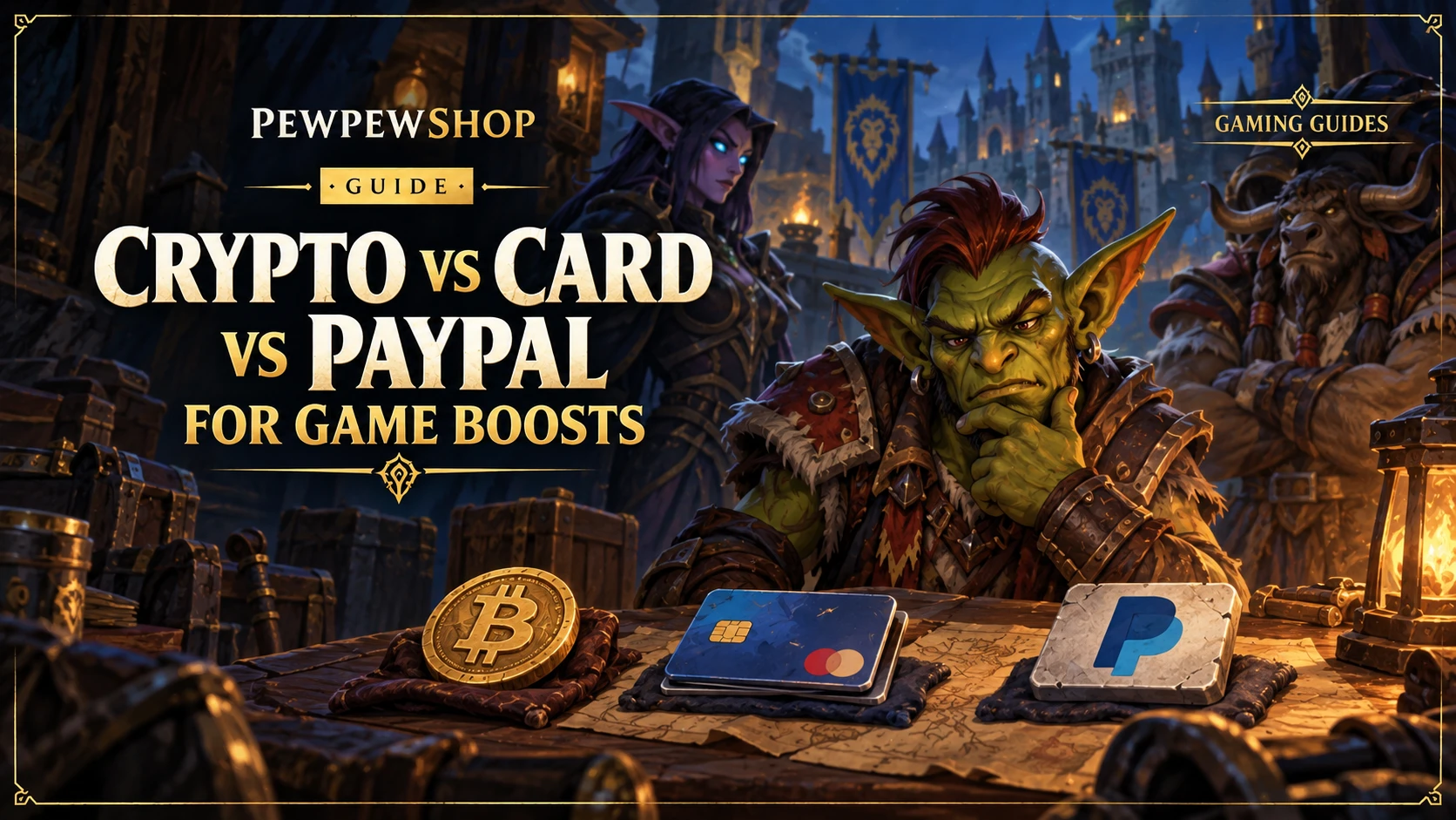 Crypto vs Card vs PayPal for Game Boosts: Which Payment Is Safest for Buyers? — PEWPEWSHOP boosting guide