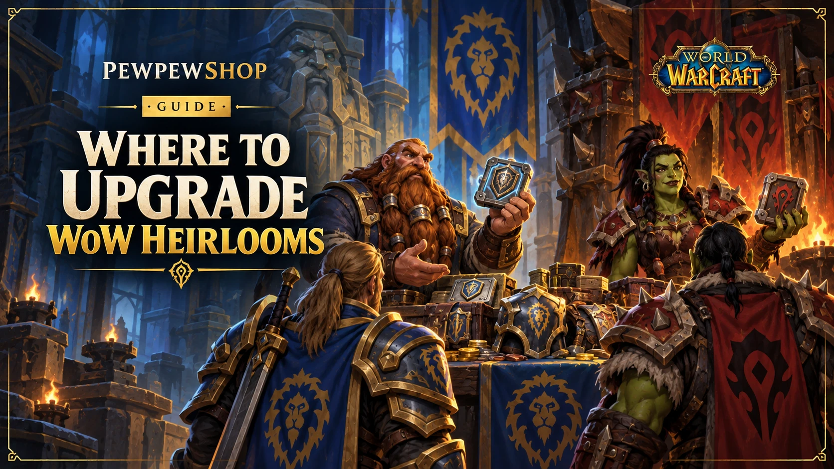 Where to Upgrade WoW Heirlooms: Vendors & Tokens — PEWPEWSHOP boosting guide